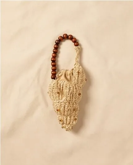 Coral, bolso artesanal de Mohama